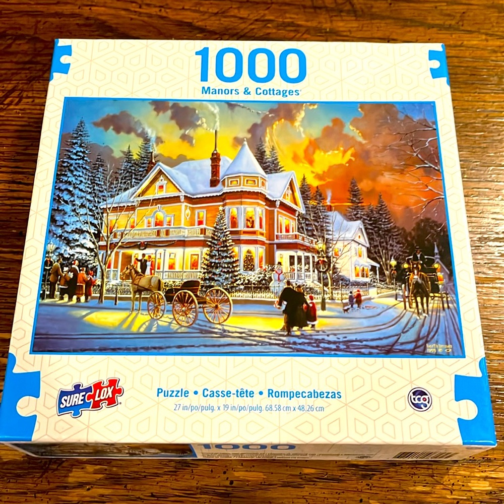- Sure lox manors and cottages Christmas thousand piece puzzle